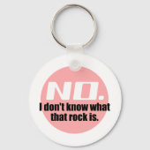 Ik weet niet wat die rots is (roze) sleutelhanger (Achterkant)