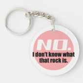Ik weet niet wat die rots is (roze) sleutelhanger (Voorkant)