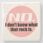 Ik weet niet wat die rots is (roze) stenen onderzetter (Voorkant)