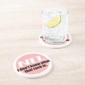 Ik weet niet wat die rots is (roze) zandsteen onderzetter (Zijkant)