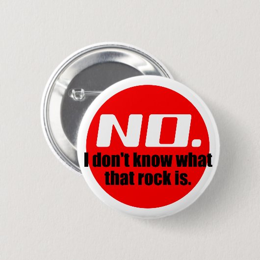 Ik weet niet wat die steen is (Rood) Ronde Button 5,7 Cm (Voorkant /achterkant)