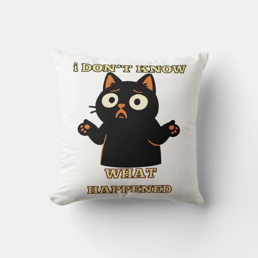 Ik weet niet wat er is gebeurd - Grappig kat shirt Kussen (Voorkant)