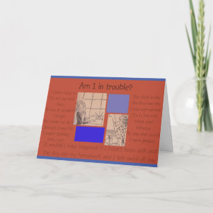Ik weet niet wat ik gedaan heb, maar het spijt me! kaart