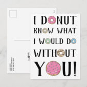 Ik weet niet wat ik zonder jou zou doen! feestdagenkaart (Voorkant / Achterkant)