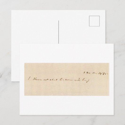 Ik weet niet wat morgen zal brengen briefkaart (Voorkant / Achterkant)