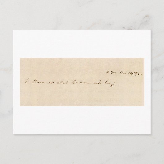 Ik weet niet wat morgen zal brengen briefkaart (Voorkant)