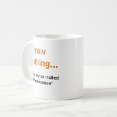 Ik weet niets..over een zogenaamde ERP-conversie Koffiemok (Voorkant links)