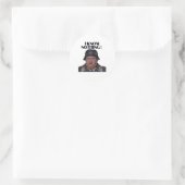 Ik weet niets ronde sticker (Tas)