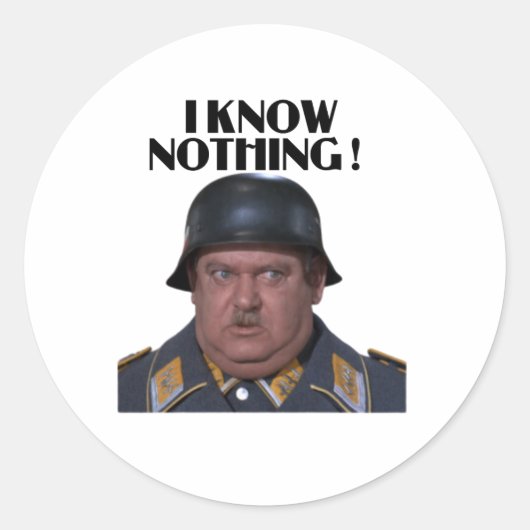 Ik weet niets ronde sticker (Voorkant)