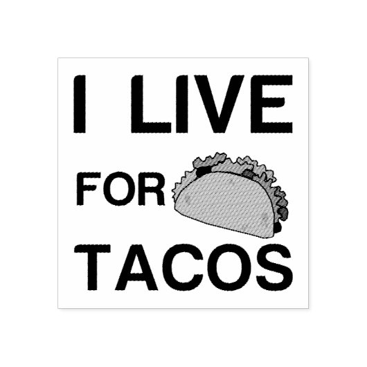 IK WEET OP TACOS RUBBERSTEMPEL (Afrduk)