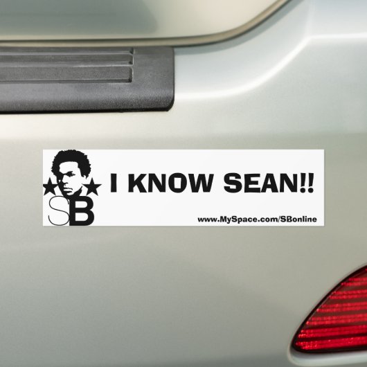 IK WEET SEAN! Bumpersticker (Op auto)