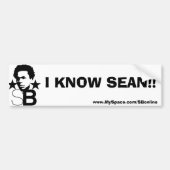 IK WEET SEAN! Bumpersticker (Voorkant)