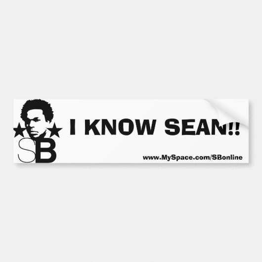 IK WEET SEAN! Bumpersticker (Voorkant)