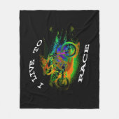 IK WEET VAN RACE - Motocross Racer Fleece Blanket (Voorkant)