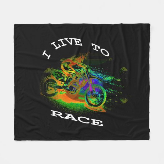 IK WEET VAN RACE - Motocross Racer Fleece Blanket (Voorkant (Horizontaal))