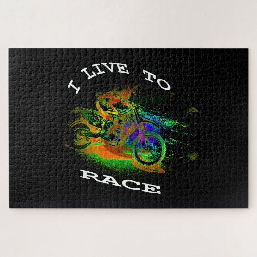 IK WEET VAN RACE - Motocross Racer  Legpuzzel (Horizontaal)