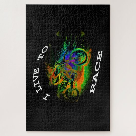 IK WEET VAN RACE - Motocross Racer  Legpuzzel (Verticaal)