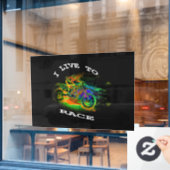 IK WEET VAN RACE - Motocross Racer Raamsticker (Cafe Raam)