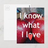 "Ik weet waar ik van hou" - Apple-thema Design Briefkaart (Voorkant / Achterkant)