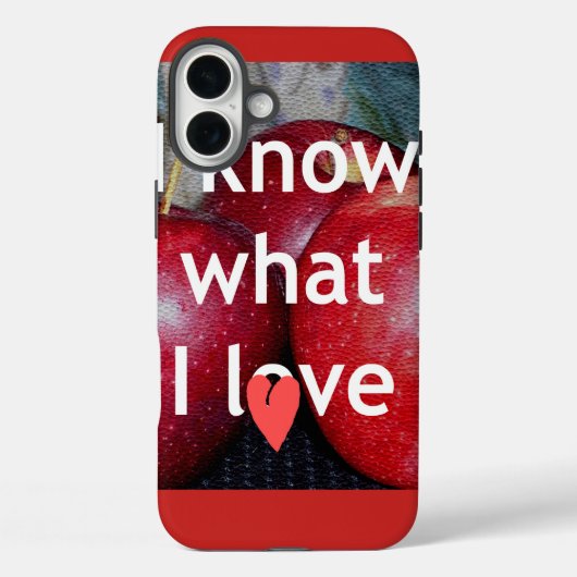 "Ik weet waar ik van hou" - Apple-thema Design Case-Mate iPhone Case (Achterkant)