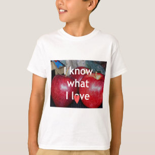 "Ik weet waar ik van hou" - Apple-thema Design T-shirt