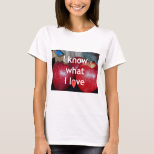 "Ik weet waar ik van hou" - Apple-thema Design T-shirt