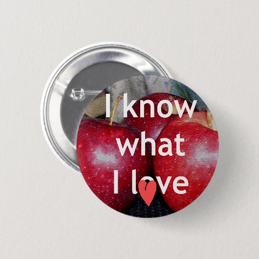 Ik weet waar ik van hou ronde button 5,7 cm (Voorkant /achterkant)