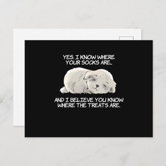 Ik weet waar je sockets een sjiek design zijn briefkaart (Voorkant / Achterkant)