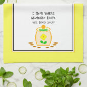 Ik weet waar oma de goede spullen bewaart theedoek (Gevouwen)