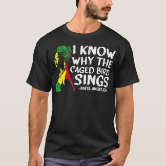 Ik weet waarom de gekooide vogel in Afrika klinkt T-shirt