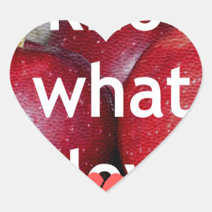 "Ik weet wat ik leuk vind" – Apple-Themed Design Hart Sticker