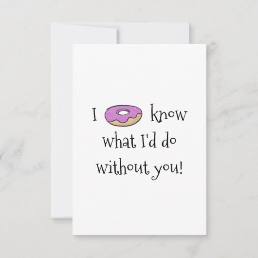 Ik weet wat ik zou doen bedankkaart (Voorkant)