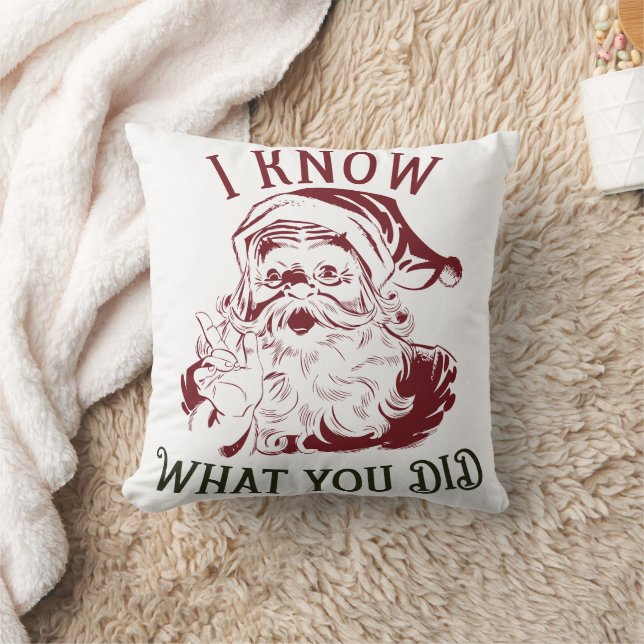 Ik weet wat jij deed Kerstmis Vintage Kussen (Deken)