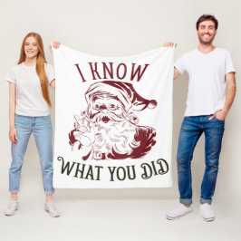 Ik weet wat jij deed Vintage Kerstmis Fleece Deken