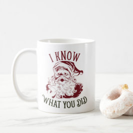 Ik weet wat jij deed Vintage Kerstmis Koffiemok