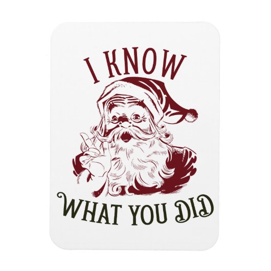 Ik weet wat jij deed Vintage Kerstmis Magneet (Verticaal)