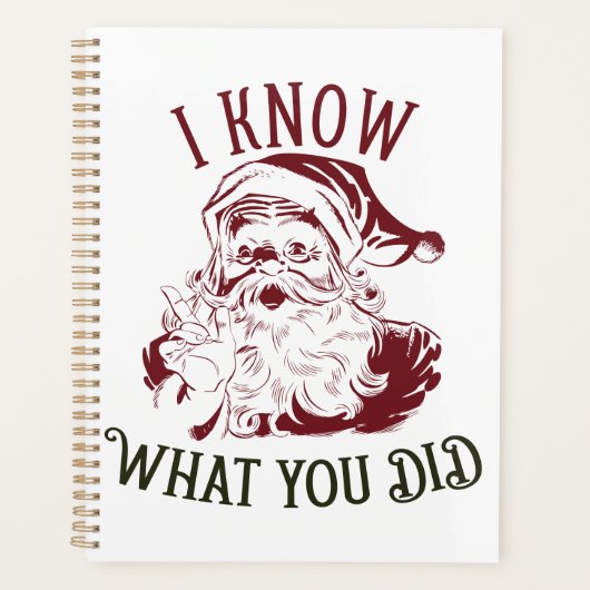 Ik weet wat jij deed Vintage Kerstmis Planner (Voorkant)