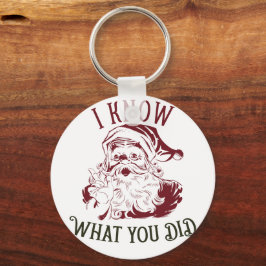 Ik weet wat jij deed Vintage Kerstmis Sleutelhanger