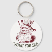 Ik weet wat jij deed Vintage Kerstmis Sleutelhanger (Achterkant)