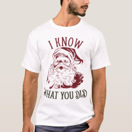 Ik weet wat jij deed Vintage Kerstmis T-shirt