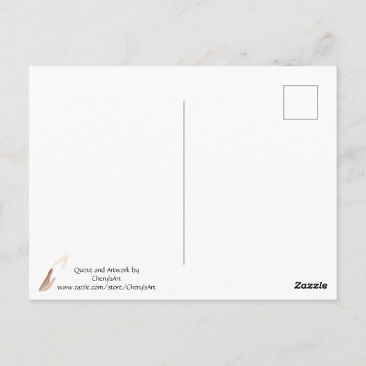 Ik weet wat juist is. God is een zegen. Briefkaart (Achterkant)