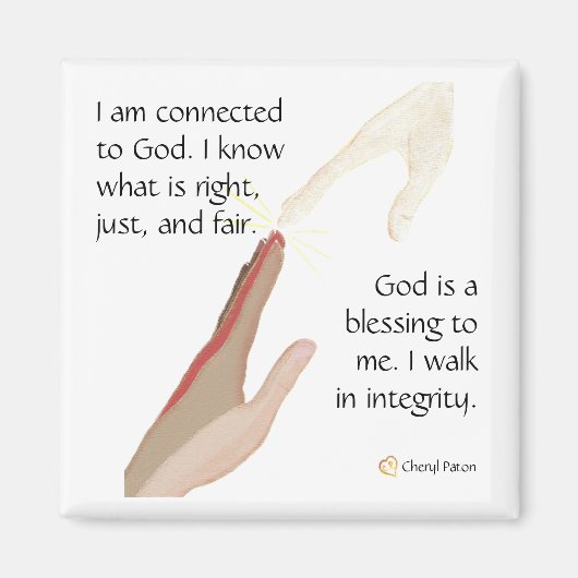 Ik weet wat juist is. God is een zegen. Magneten (Voorkant)