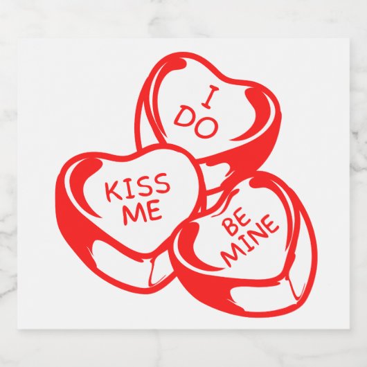 Ik weet wel dat ik mijn Valentijnsdag ben Sparkling Wijnetiket (Enkel label)