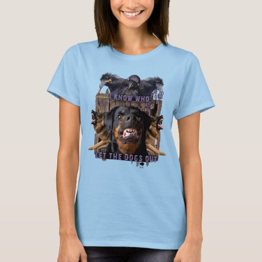 Ik weet wie de honden eruit heeft gelaten. t-shirt (Voorkant)