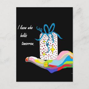 Ik weet wie er morgen houdt briefkaart