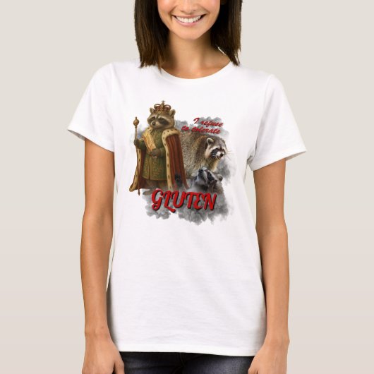 Ik weiger gluten te tolereren meme grappige heren t-shirt (Voorkant)