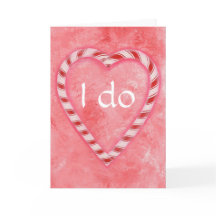 Ik wel, Candy Cane Heart, huwelijksuitnodigingskaa