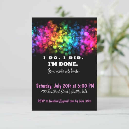 Ik wel. Dat deed ik. Ik ben klaar, grappige en kle (Staand voorkant)