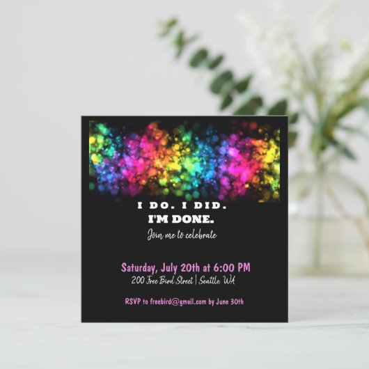 Ik wel. Dat deed ik. Ik ben klaar, grappige en kle (Staand voorkant)