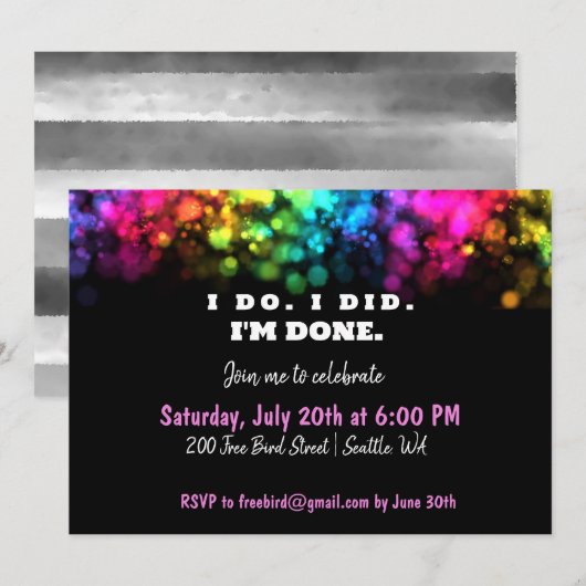 Ik wel. Dat deed ik. Ik ben klaar, grappige en kle Kaart (Voorkant / Achterkant)